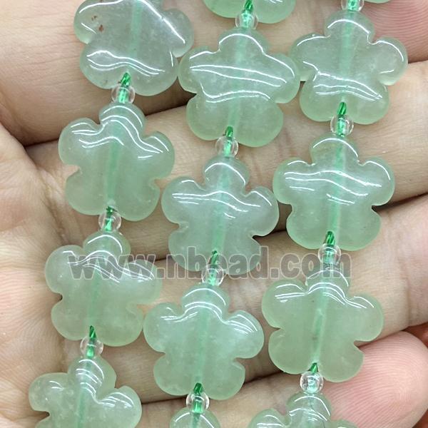 green Aventurine flower beads