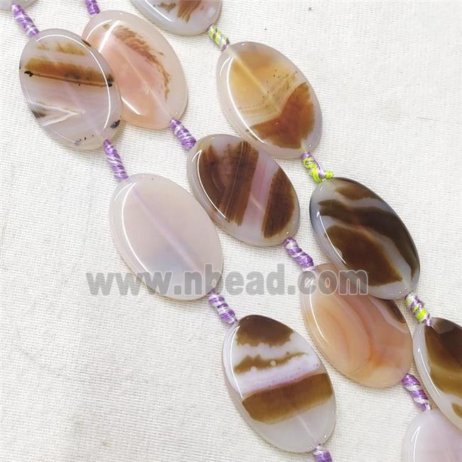 Natural Agate Oval Beads