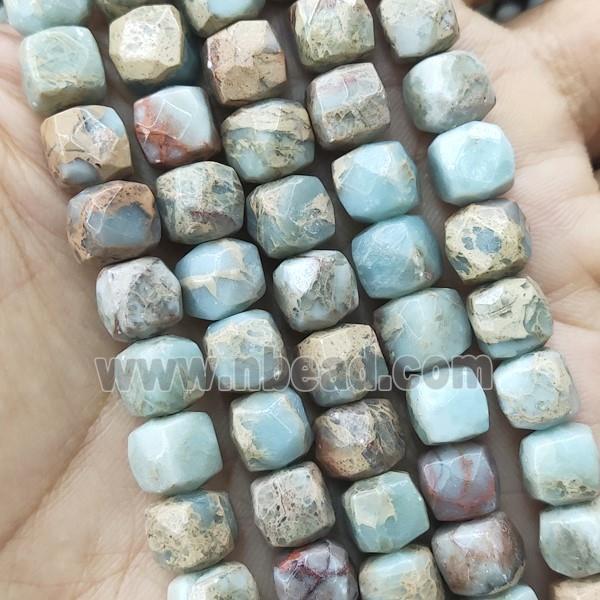 natural SnakeSkin Jasper Beads, faceted cube