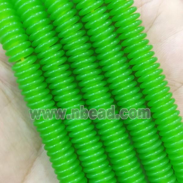 green Resin heishi spacer Beads