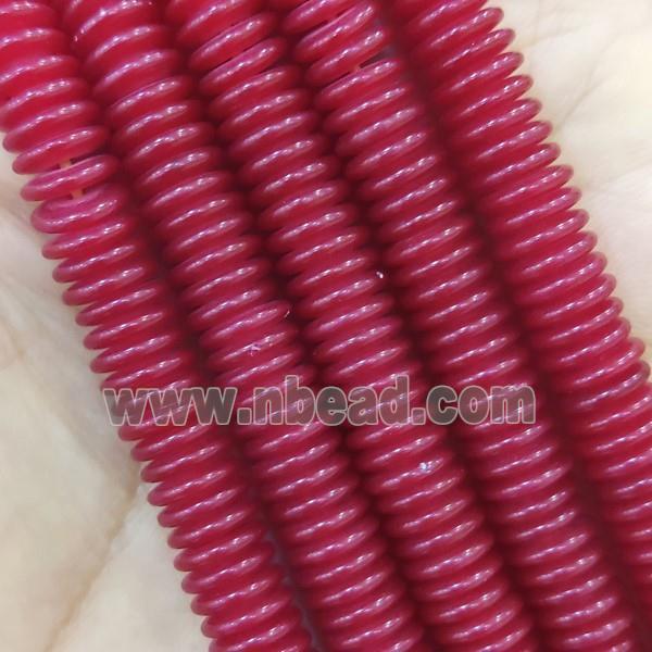 red Resin heishi spacer Beads