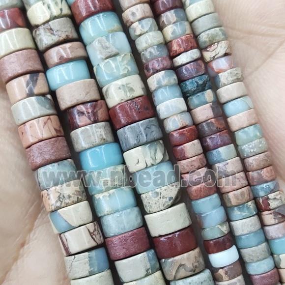 SnakeSkin Jasper Heishi Beads