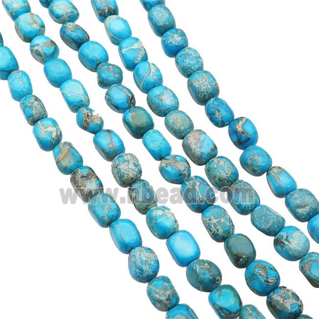 Blue Imperial Jasper Beads Freeform