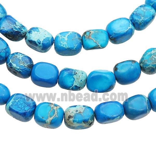 Blue Imperial Jasper Beads Freeform