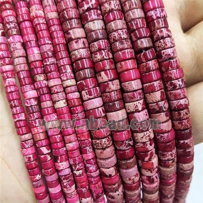 Red Imperial Jasper Heishi Spacer Beads