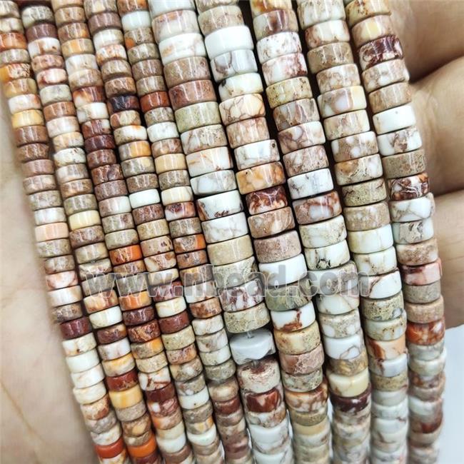 Natural Imperial Jasper Heishi Spacer Beads