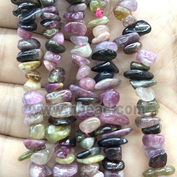 Multicolor Tourmaline Beads Chip Freeform