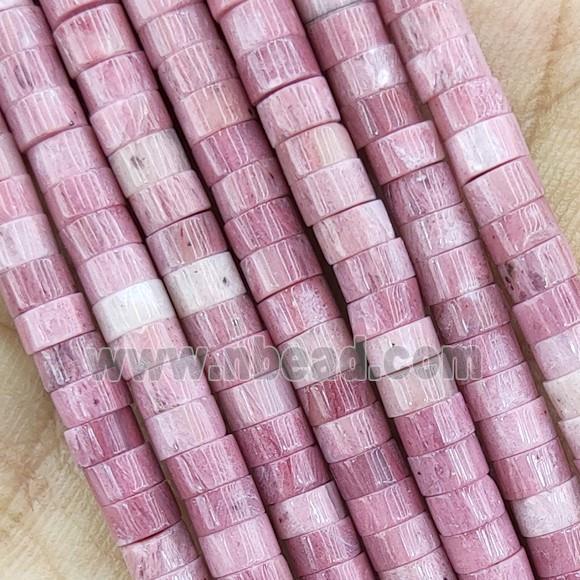 Pink Rhodonite Spacer Heishi Beads