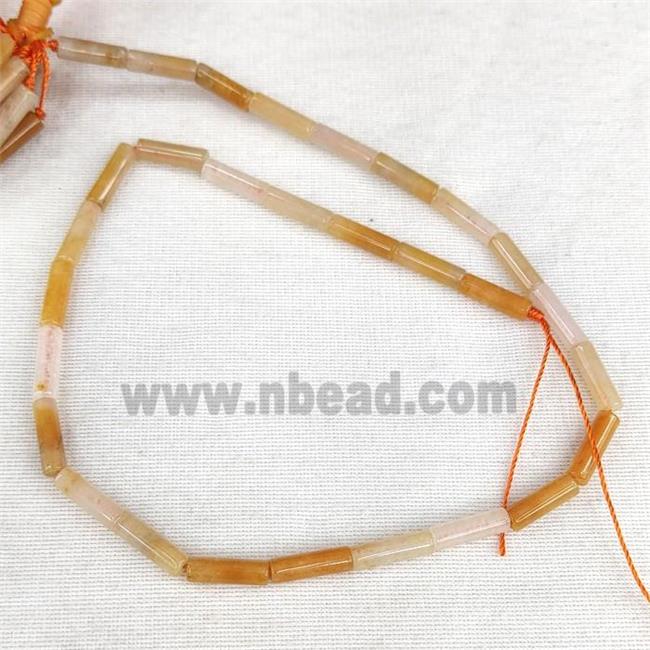 Orange Aventurine Tube Beads