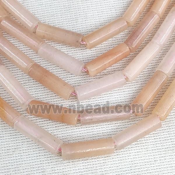 Pink Aventurine Tube Beads