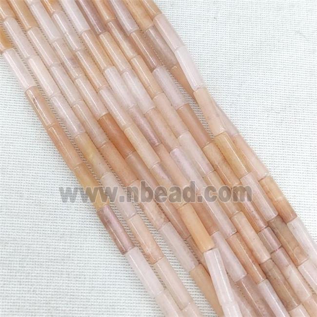 Pink Aventurine Tube Beads