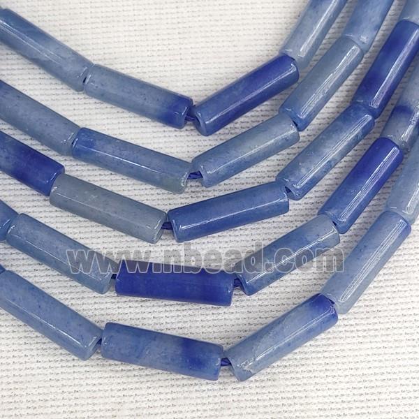 Blue Aventurine Column Beads