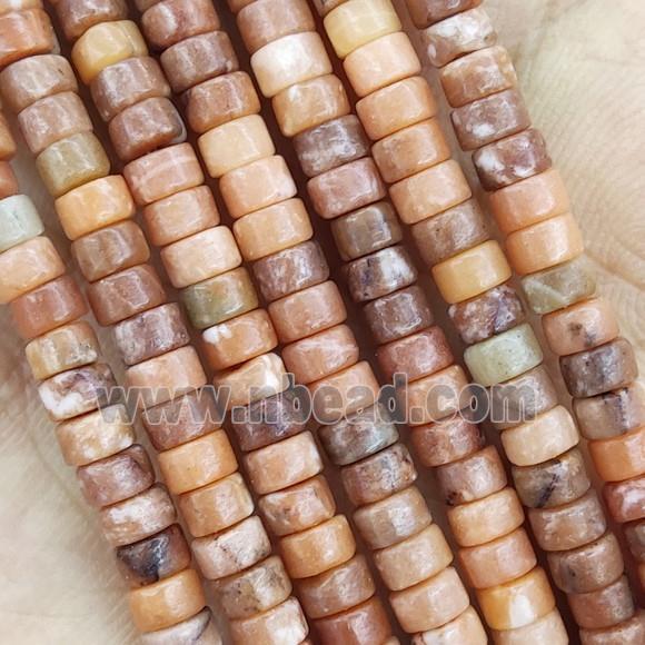 Peach Aventurine Heishi Beads