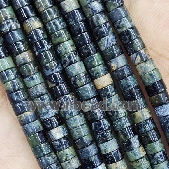 Green Kambaba Jasper Heishi Beads