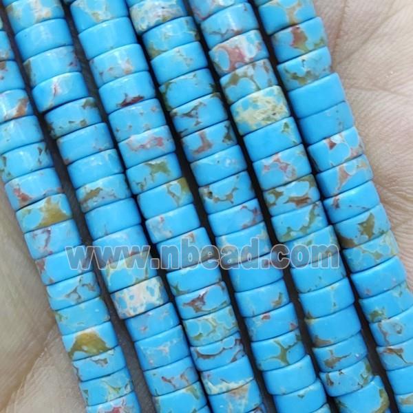 Blue Synthetic Turquoise Heishi Beads