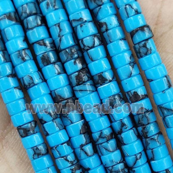 Blue Turquoise Heishi Beads Dye