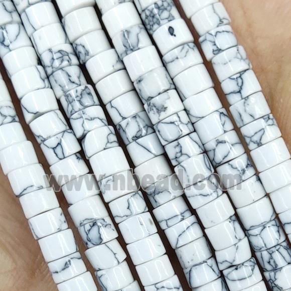 White Turquoise Heishi Beads Dye