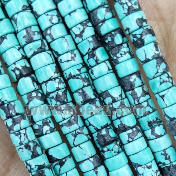 Green Turquoise Heishi Beads Dye