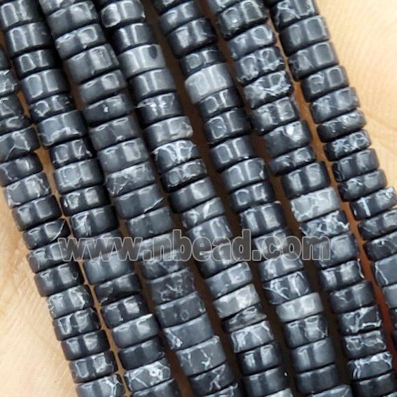 DarkGray Turquoise Heishi Beads Dye