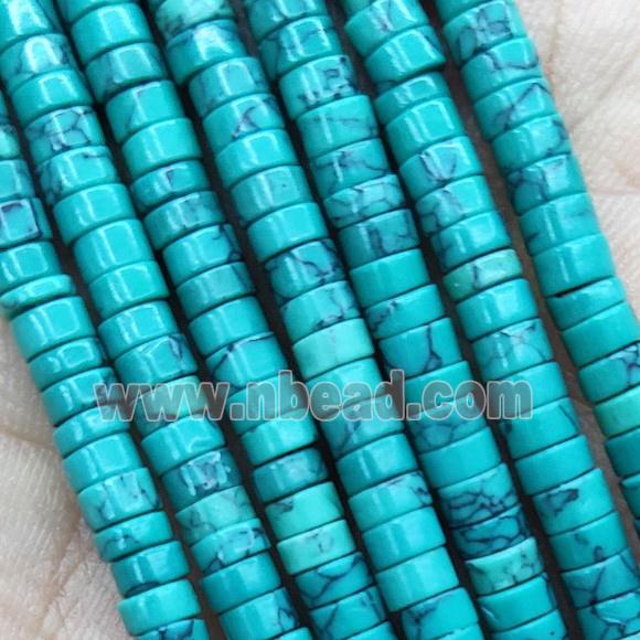 Green Turquoise Heishi Beads Dye