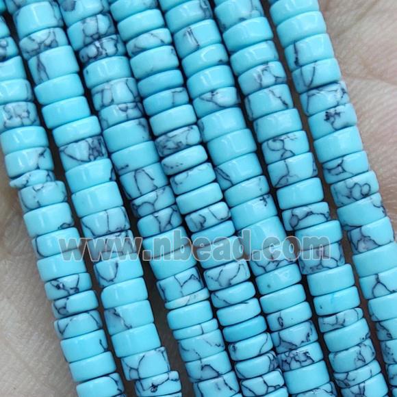 Turquoise Heishi Beads Dye Blue