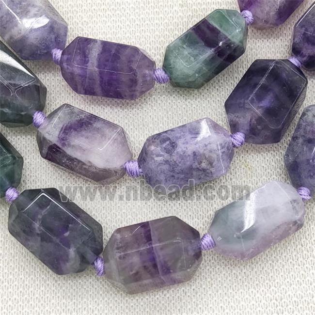 Fluorite Prism Beads Multicolor