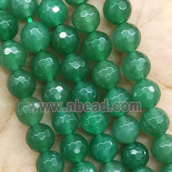 Green Aventurine Beads Faceted Round