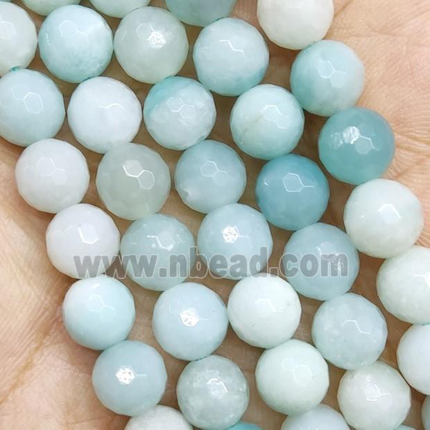 Blue Amazonite Beads Faceted Round