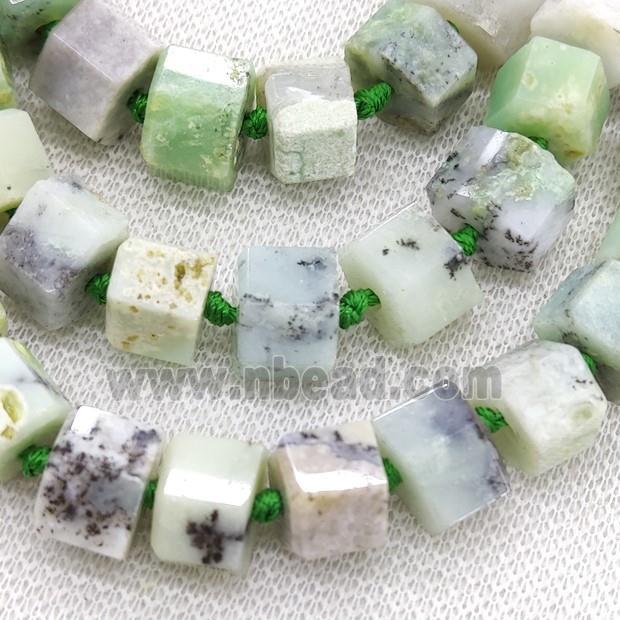 Green Opal Rondelle Beads