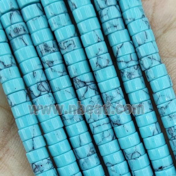 Synthetic Turquoise Heishi Beads Green