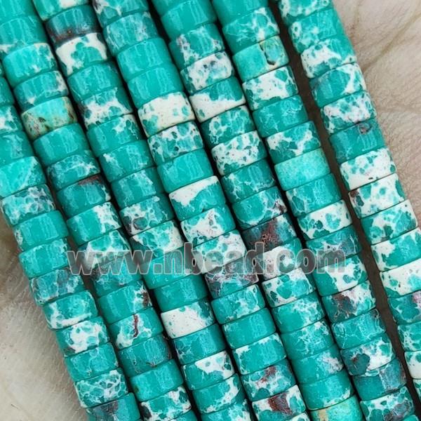 Imperial Jasper Heishi Beads Green Dye