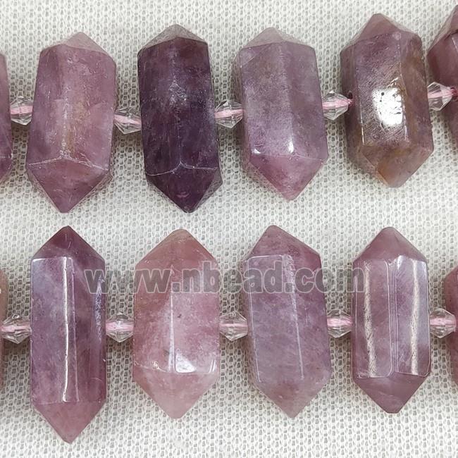 Madagascar Rose Quartz Bullet Beads