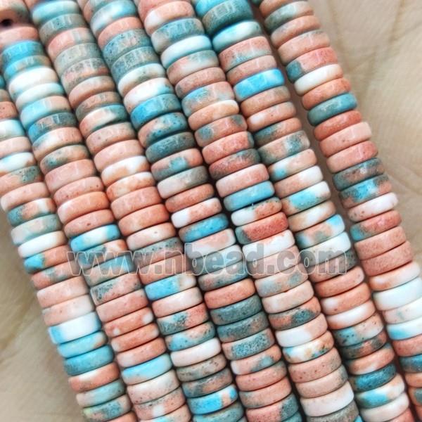 Rainforest Stone Heishi Beads Peach