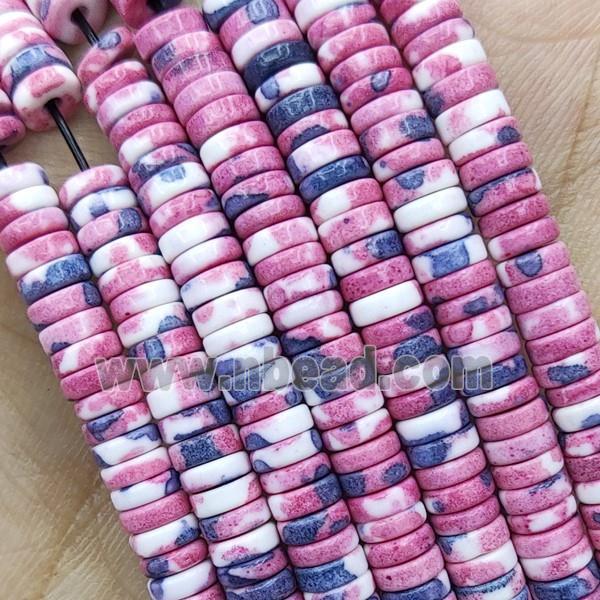 Rainforest Stone Heishi Beads Pink