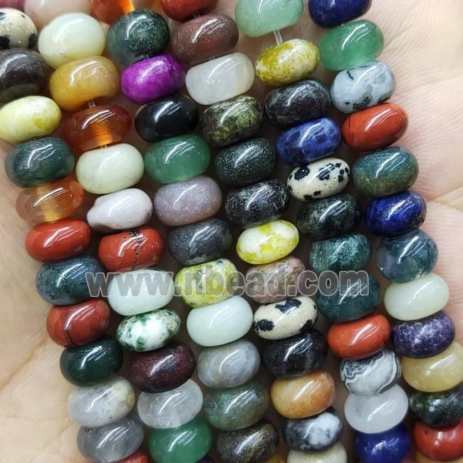 Mix Gemstone Rondelle Beads Smooth