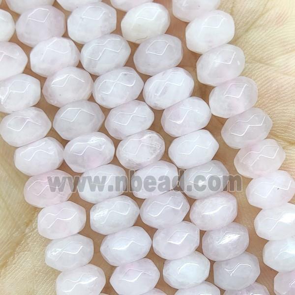 Rose Quartz Beads Faceted Rondelle