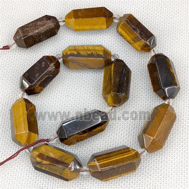 Yellow Tiger Eye Beads Energy Prism