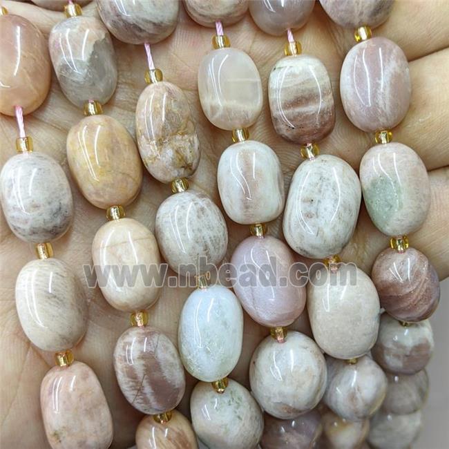 Peach Sunstone Nugget Beads Freeform Polished