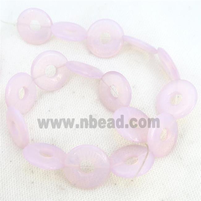 Pink Opalite Donut Beads