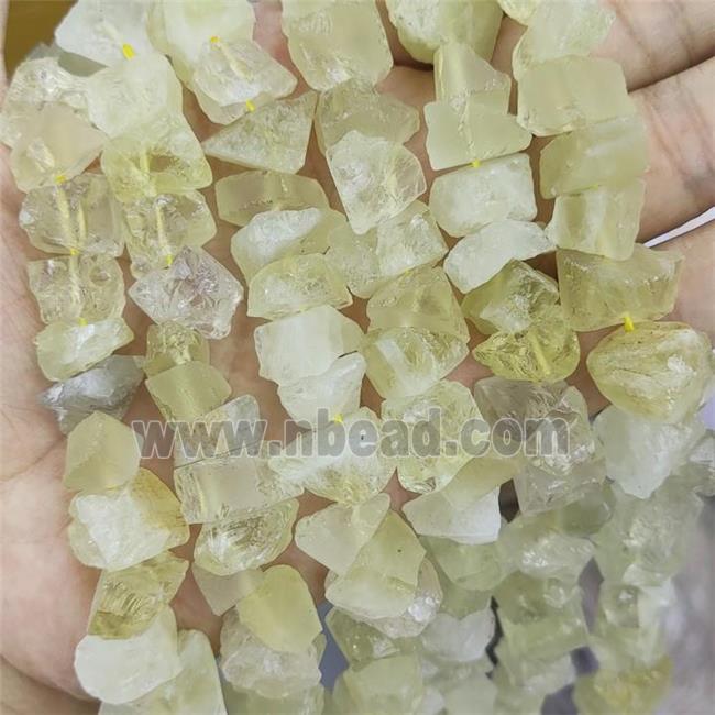 Lemon Quartz Nugget Beads Freeform Rough