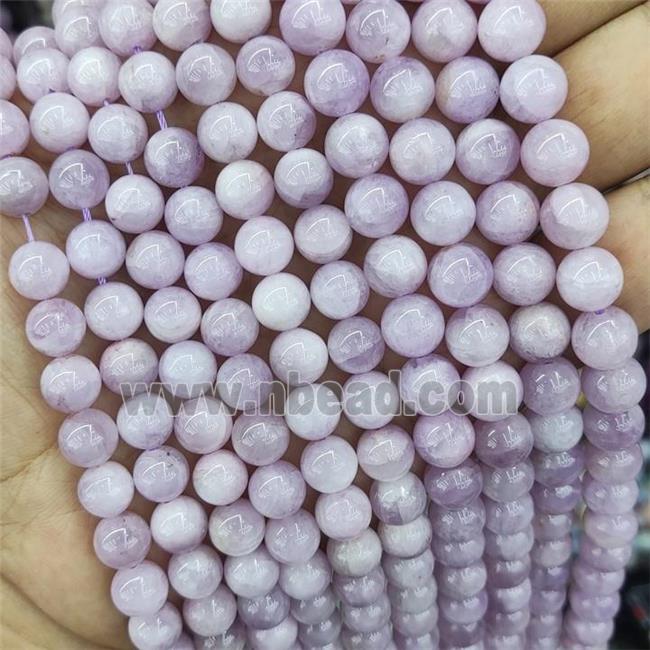 Natural Kunzite Beads Round Smooth A-Grade