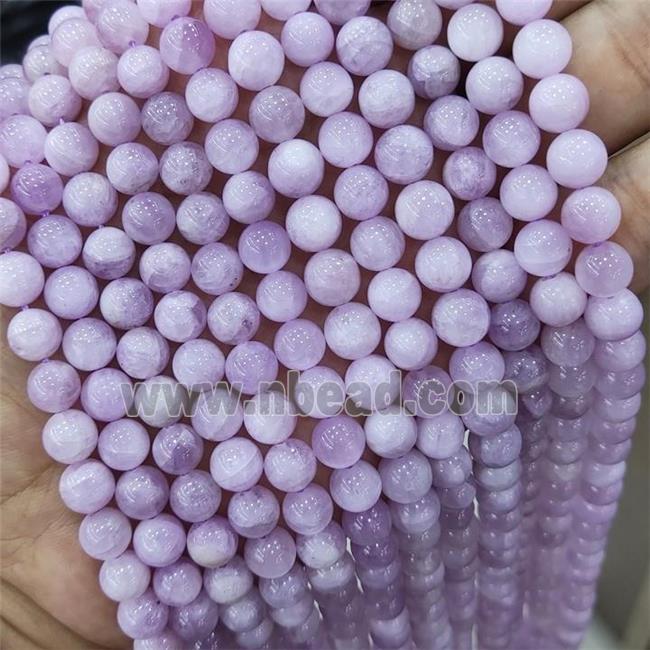 Natural Kunzite Beads Round Smooth AA-Grade