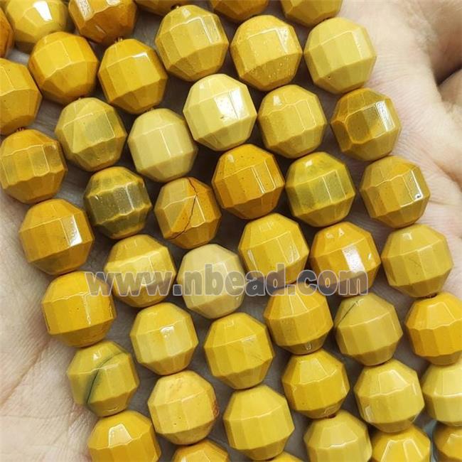 Yellow Mookaite Energy Prism Beads