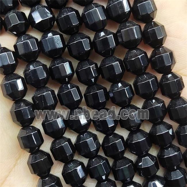 Black Onyx Agate Prism Beads