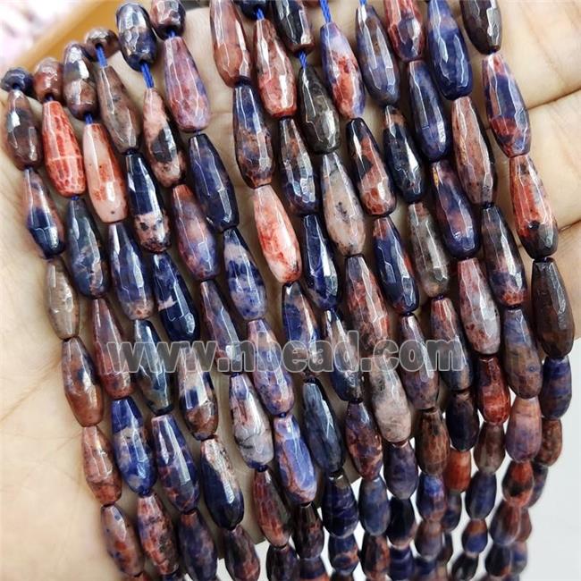 Orange Sodalite Beads Teardrop Faceted