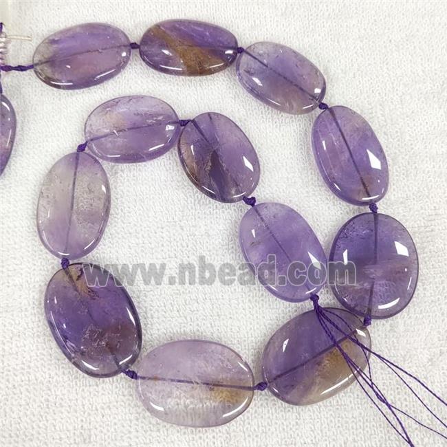 Natural Ametrine Oval Beads Purple