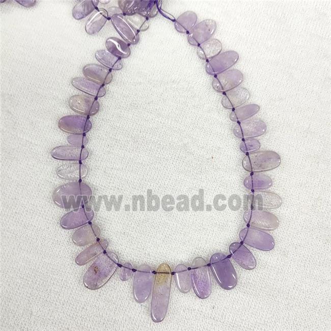 Ametrine Oval Beads Purple Graduated Topdrilled