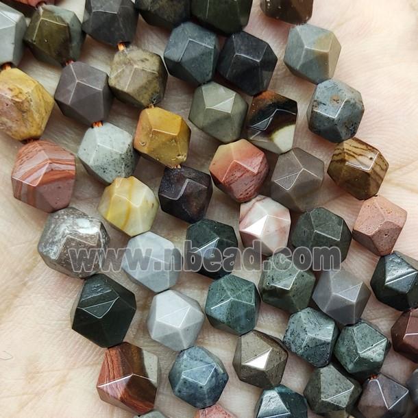 Natural Ocean Jasper Beads Cut Round