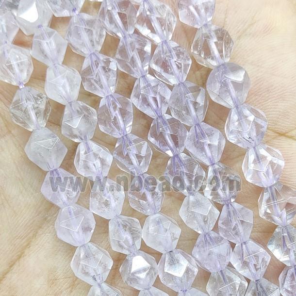 Lt.purple Chalcedony Beads Cut Round