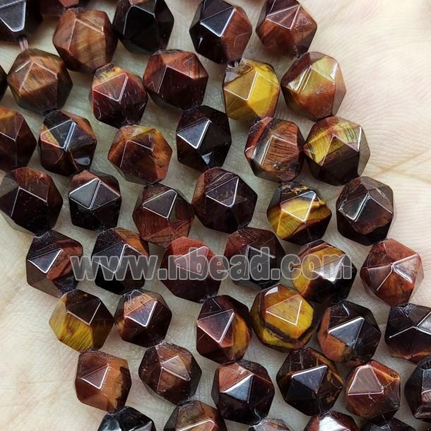 Red Tiger Eye Stone Beads Cut Round